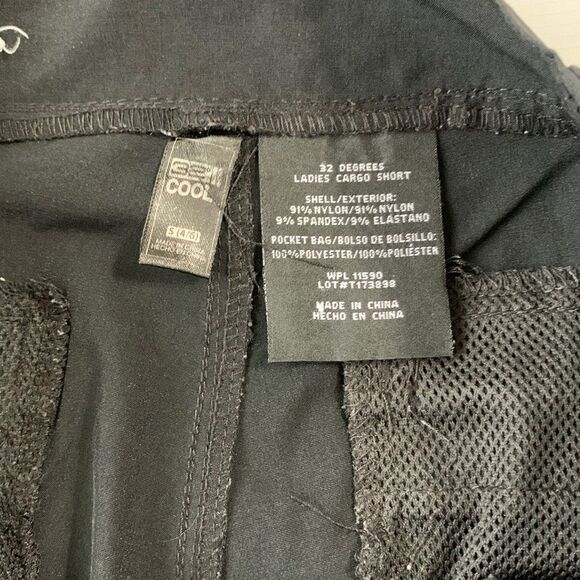 WOMENS 32 COOL CARGO SHORT BLACK‎ S (5-6) - Picture 8 of 10